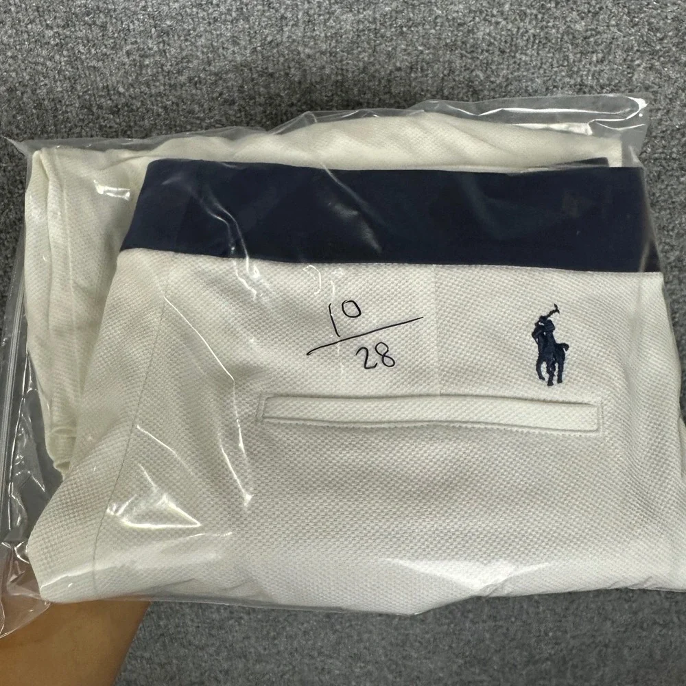 Polo Golf Ralph Lauren Shorts Womens 10 White Side Stripe Performance